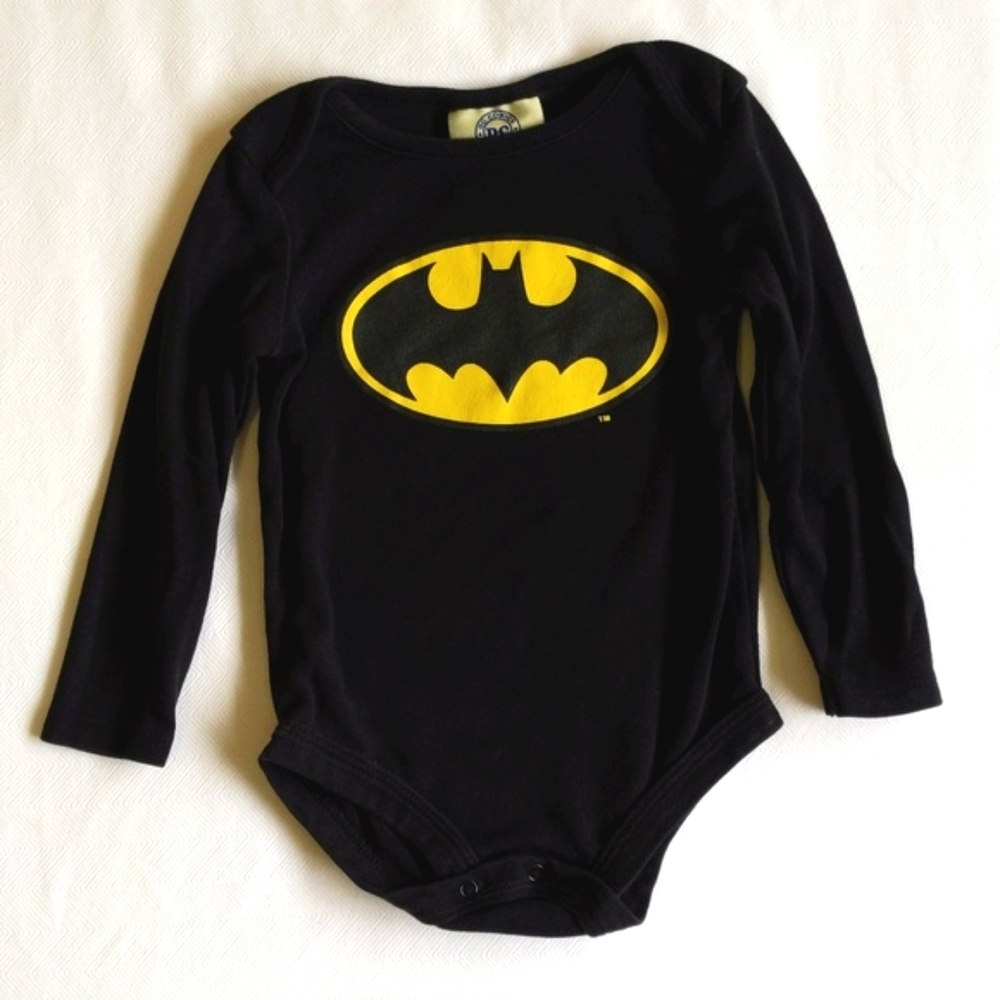 dc comics batman long sleeve bodysuit diaper shirt 18-24 months baby